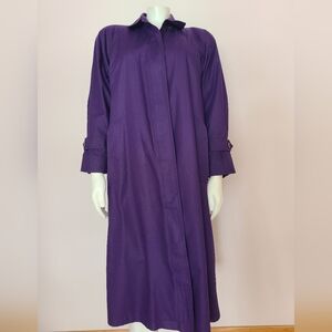 London Fog Deep Purple Long Sleeve Dress